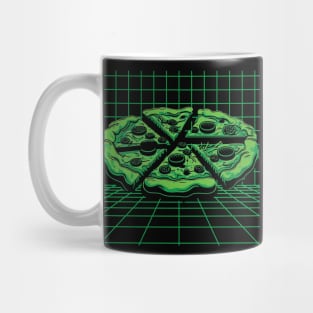 Retro Pizza. Matrix Style Mug